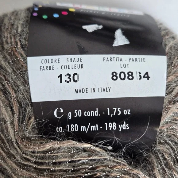 7 Skeins Ritratto S. Charles Mohair Blend Yarn, Shade 130, 198 Yds Each, Italy - Picture 4 of 5